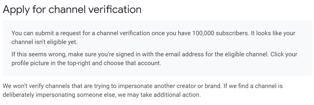 Youtube verification channel verification 2