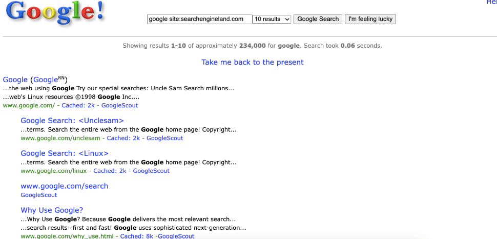 Google in 1998