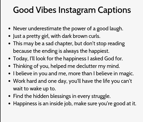 Sweet Good Vibes Captions for Instagram